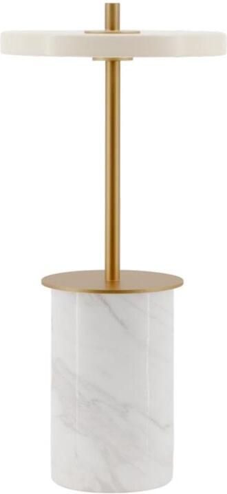 Umage Asteria Move Mini tafellamp LED oplaadbaar wit marmer