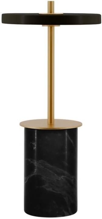 Umage Asteria Move Mini tafellamp LED oplaadbaar zwart marmer