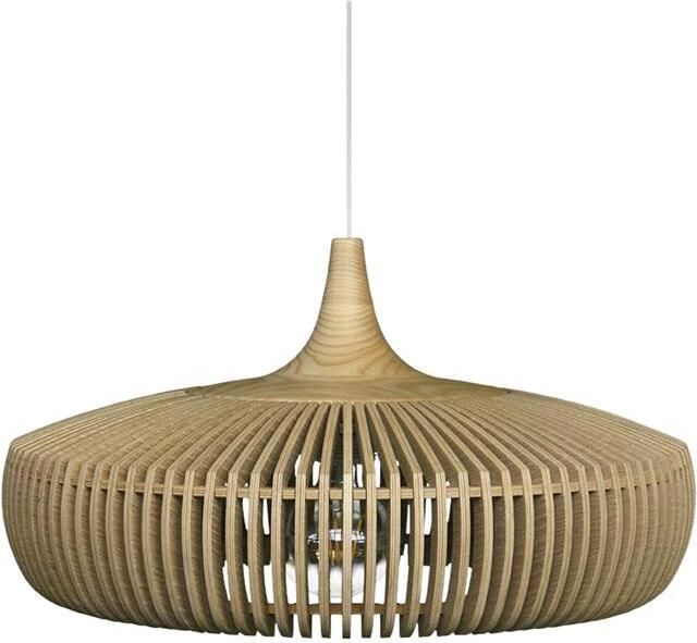Umage Clava Dine Wood houten hanglamp naturel met koordset wit Ø