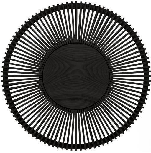 Umage Clava Up Wood wandlamp large Ø49 zwart eiken