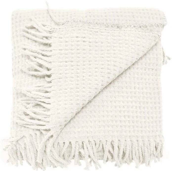 Unique Living Plaid Selien 150x200cm dove white