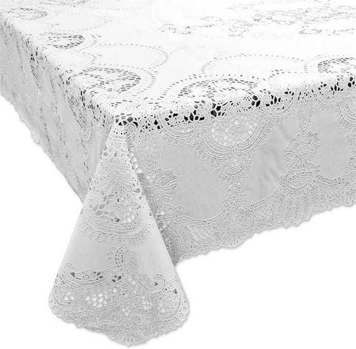 Unique Living | Tafelkleed Amira Vinyl 152x228cm wit