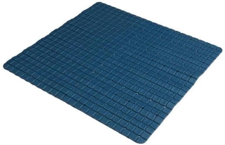 Urban Living Badkamer anti slip mat rubber blauw 55 x 55 cm