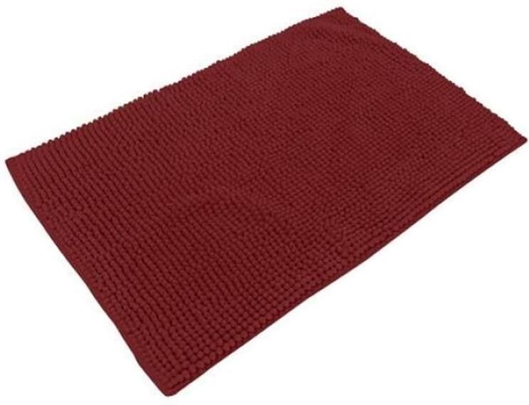 Urban Living Badkamerkleedje|badmat tapijt donkerrood 50 x 80 cm