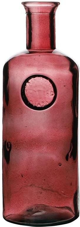 Urban Living Natural Living Vaas Olive Bottle robijn rood glas D13 x H35 cm