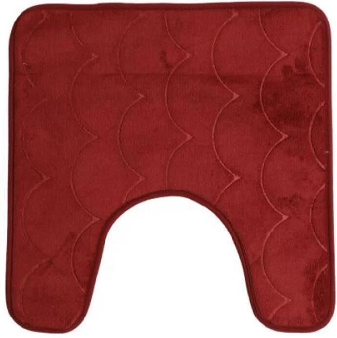 Urban Living WC Badkamerkleedje|badmat tapijt donkerrood 49x49cm