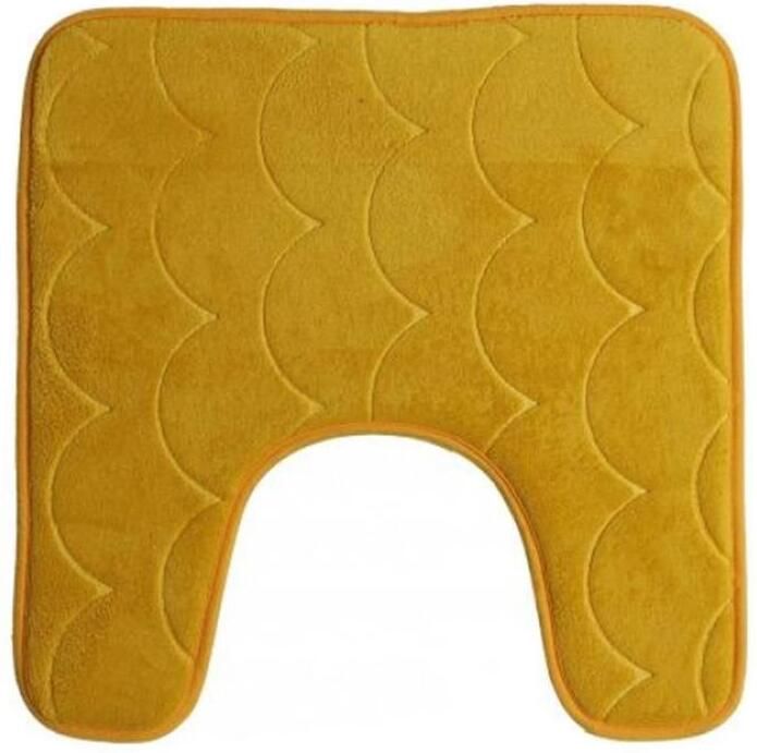 Urban Living WC Badkamerkleedje|badmat tapijt oker geel 49x49cm