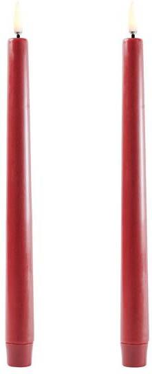 Uyuni Led Tafelkaars Karmijnrood- 25CM Set van 2