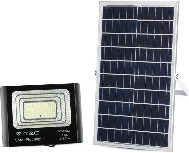 V-Tac VT-100W Zwarte Solar schijnwerpers 35W -IP65 2450