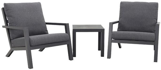 Van der Garde Tuinmeubelen VDG Atlanta loungestoelen set + bijzettafel 3-delig