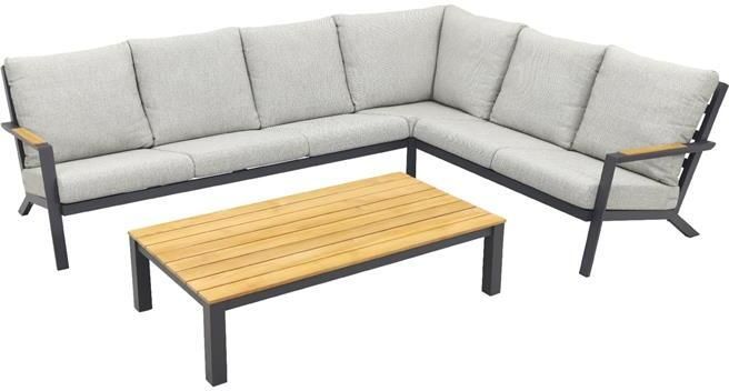 Van der Garde Tuinmeubelen VDG Santos|Mindo loungeset loungebank antraciet 2-delig
