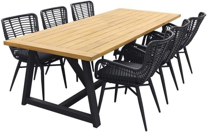 Van der Garde Tuinmeubelen Vdgarde Jasmine black |Noah tuinset 7-delig