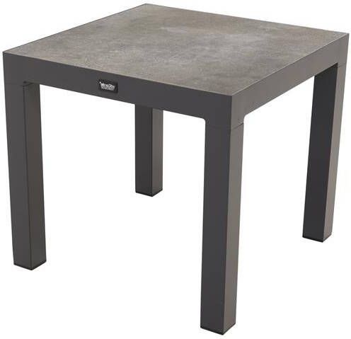 Van der Garde Tuinmeubelen VDG Atlanta bijzettafel 50x50 cm. antraciet keramiek