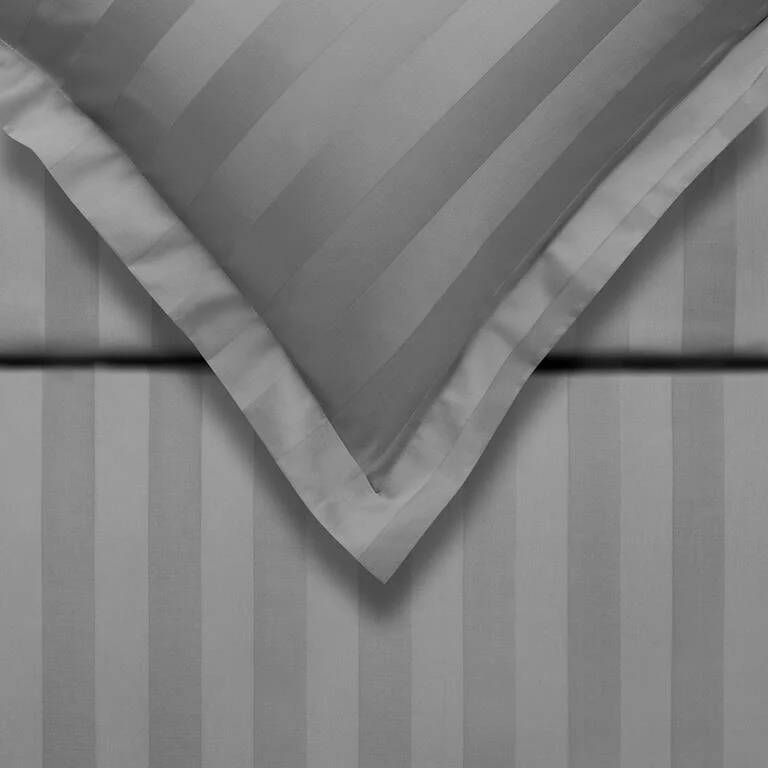 Vandyck Purity Stripe Dekbedovertrek 140 x 200 220 cm Grijs - Foto 1