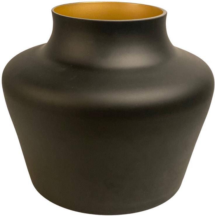 Vase The World Coral black gold Ø22 5 x H22 cm