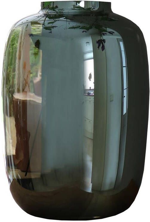 Vase The World G91-0400-1-55 Artic M gloss grey Ø25 x H35 cm