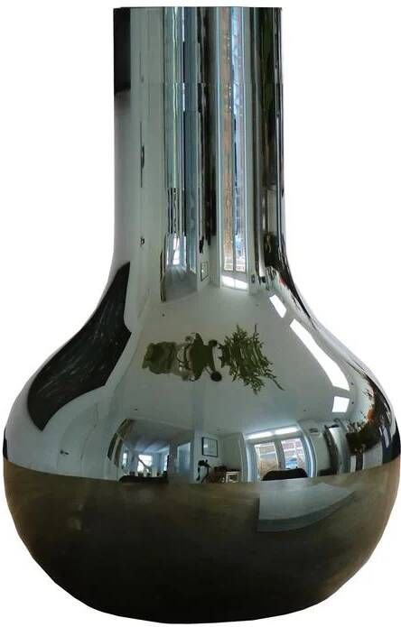 Vase The World G91-0621-1-55 Seim S gloss grey Ø25 5 x H37 cm
