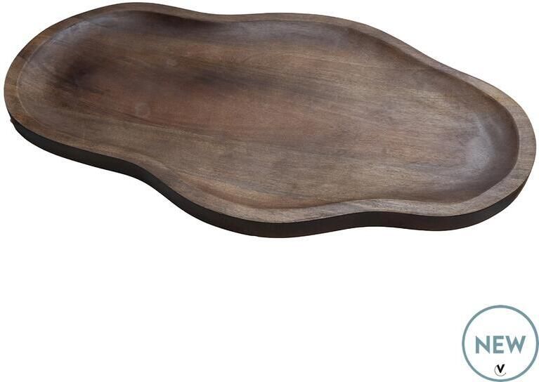 Vase The World Bauru M walnut L66 x B37 5 x H2 cm