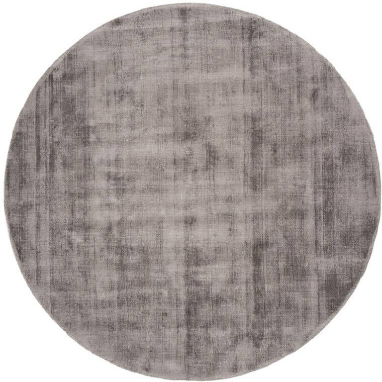 Veer Carpets Karpet Viscose Rond Dark Grey ø150 cm