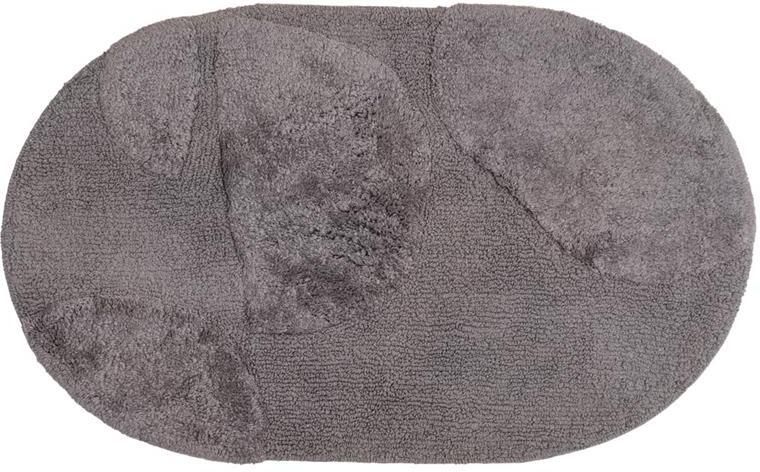 Veer Carpets Badmat Boaz Grey Ovaal 60 x 100 cm
