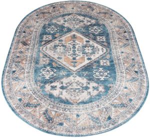Veer Carpets Vloerkleed Laria Blue 4 Ovaal 200 x 290 cm
