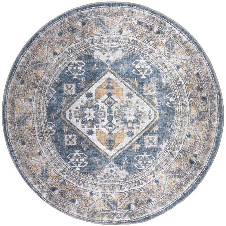 Veer Carpets Vloerkleed Laria Blue 4 Rond ø120 cm