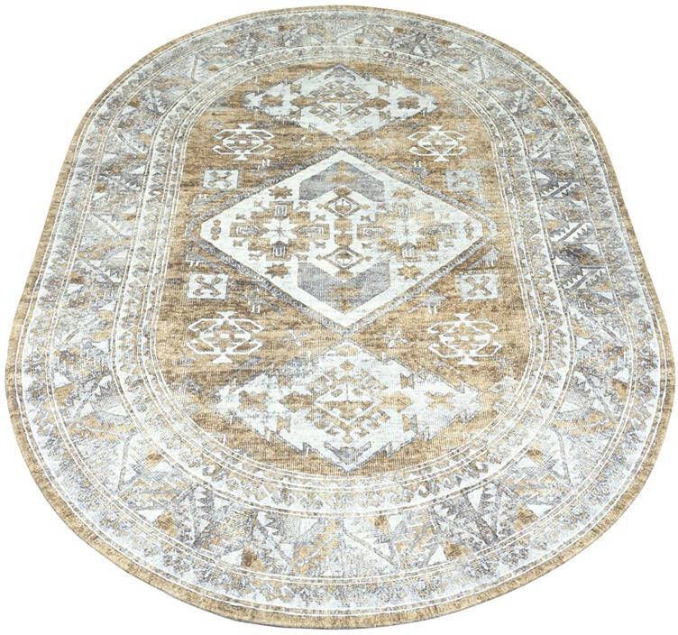 Veer Carpets Vloerkleed Laria Brown 5 Ovaal 200 x 290 cm