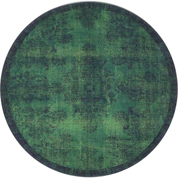 Veer Carpets Vloerkleed Yves Rond Groen ø160 cm