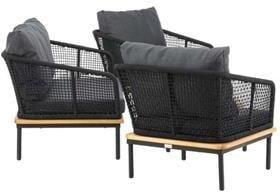 Nohr Loungeset Grizel Met bank tafel en 2 stoelen Grijs