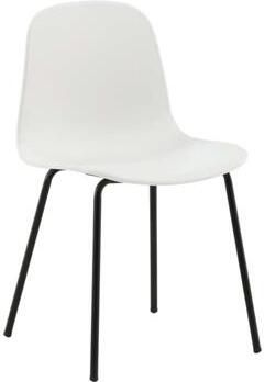 Hioshop 2 x Artic eetkamerstoel kuipstoel wit zwart. - Foto 2