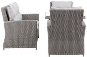 Nohr Loungeset Sanuel Met bank 2 loungestoelen en tafel Grijs