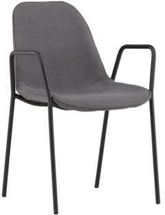 Hioshop 2 x Klädesholmen eetkamerstoel met armleuningen donkergrijs. - Foto 2