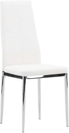 Hioshop 2 x Pastill eetkamerstoel PU kunstleer wit. - Foto 2