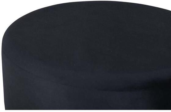 Venture Home Poef Pippi 45 5x45 5x46 5 cm fluweel zwart en koperkleur - Foto 3