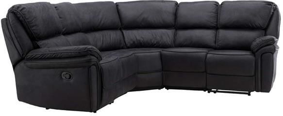 Hioshop Saranda hoekbank elektrische recliner met voetsteun zwart. - Foto 2