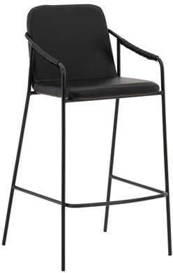 Hioshop 2 x Tvist barstoel met armleuningen PU kunstleer zwart. - Foto 2