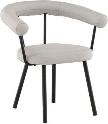 Hioshop 2 x Västerås eetkamerstoel met armleuningen PU kunstleer offwhite. - Foto 2