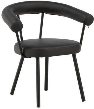 Hioshop 2 x Västerås eetkamerstoel met armleuningen PU kunstleer zwart. - Foto 2