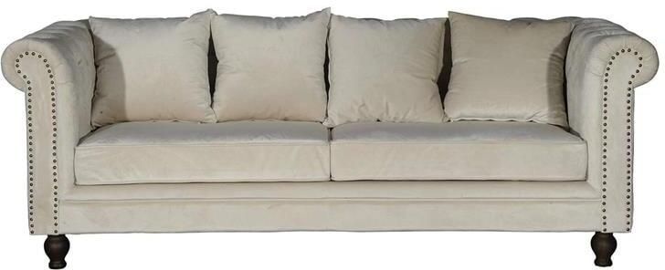 Venture Home Velvet Bank 88 x 80 x 217 Beige