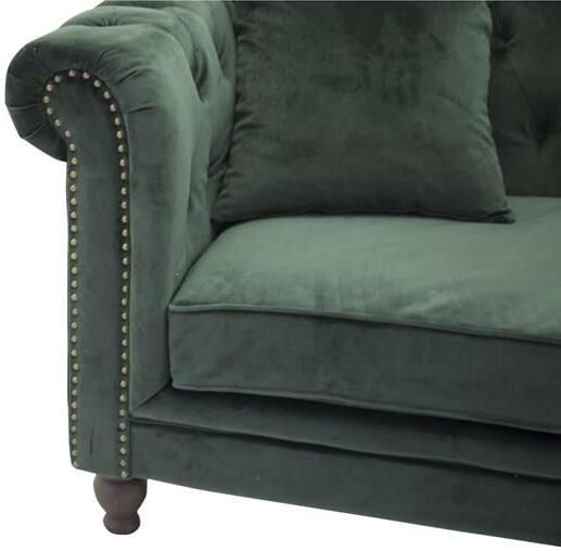 Venture Home Velvet Bank 88 x 80 x 217 Groen - Foto 2