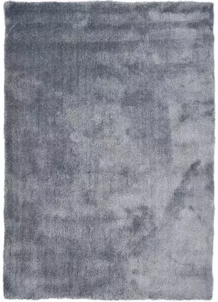 Vercai Rugs Shadow Collectie Hoogpolig Vloerkleed Zacht Tapijt voor Woonkamer Polyester Zilver Blauw 60x110 cm