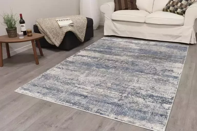 Vercai Rugs Invista Collectie Hoogpolig Vloerkleed Zacht Tapijt voor Woonkamer Polyester Grijs Blauw 200x290 cm - Foto 2