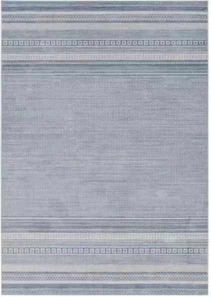 Vercai Rugs Cashmere Collectie Laagpolig Vloerkleed Zacht Tapijt met Modern Ontwerp Polyester Lichtblauw 60x100 cm