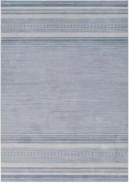 Vercai Rugs Cashmere Collectie Laagpolig Vloerkleed Zacht Tapijt met Modern Ontwerp Polyester Lichtblauw 60x100 cm - Foto 2