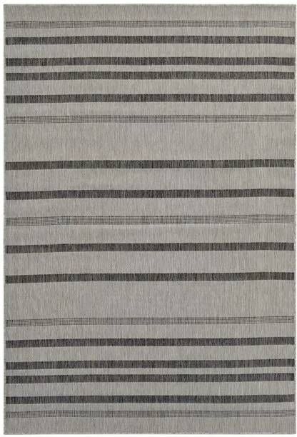 Vercai Rugs Terrace Collectie Laagpolig Vloerkleed Tapijt voor Binnen en Buiten Polypropyleen Zilver Zwart 80x150 cm - Foto 3