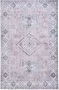 Vercai Rugs Fenix Collectie Laagpolig Vloerkleed Modern Tapijt met Vintage Ontwerp Chenille Blush 80x150 cm - Thumbnail 1
