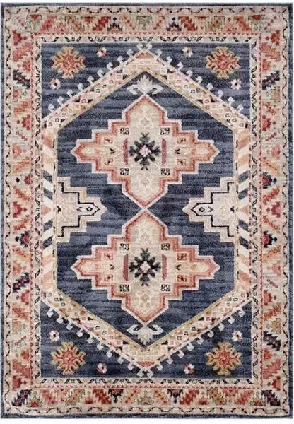 Vercai Rugs Florence Collectie Laagpolig Vloerkleed Polypropyleen Marine Beige 120x170 cm