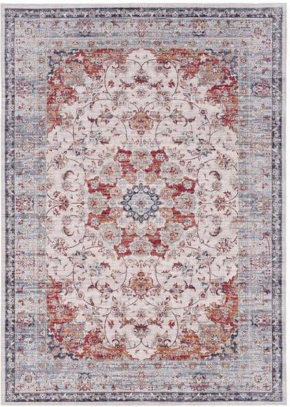 Vercai Rugs Fenix Collectie Laagpolig Vloerkleed Modern Tapijt met Vintage Ontwerp Chenille Rood 120x180 cm