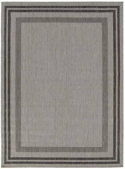 Vercai Rugs Terrace Collectie Laagpolig Vloerkleed Tapijt voor Binnen en Buiten Polypropyleen Pebble Grijs 160x220 cm - Foto 3