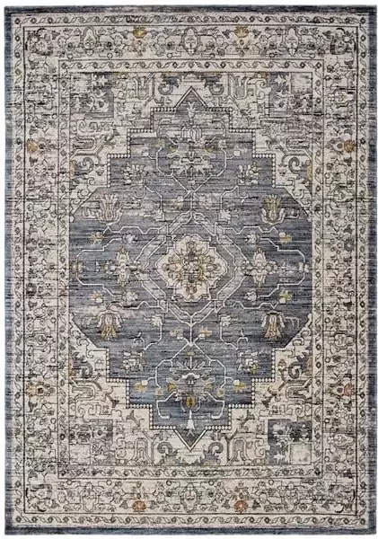 Vercai Rugs Troye Collectie Laagpolig Vloerkleed Meerkleurig Tapijt voor Woonkamer Polyester Blauw 160x230 cm